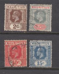 kol. ang. MAURITIUS zbiorek 4 zn. JERZY V z 1912/1925