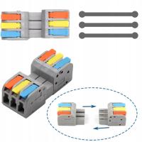 SZYBKOZŁĄCZKA ELEKTRYCZNA KABLOWA ZŁĄCZKA PRZELOTOWA ROZPINANA 3 - 3 TORY