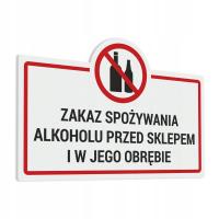 Naklejka - Zakaz Spożywania Alkoholu 20x30