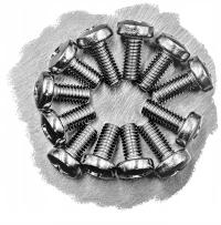 M3,5x16 ŚRUBA WKRĘT WALCOWY KRZYŻAK NIERDZEWNY 7985 (25)
