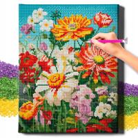 Haft Diamentowy z Ramką Zestaw Kwiaty Diamond Painting 5D 30x40 cm Oh Art!