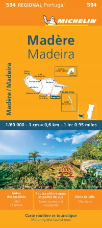 MADERA mapa turystyczna 1:60 000 MIHELIN 2023