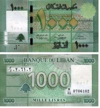 LIBAN 1000 LIVRES 2016 P90 UNC