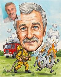 Karykatura z Twojego zdjęcia A3 1os. | Cyfrowa | EXPRESS | Antyrama GRATIS