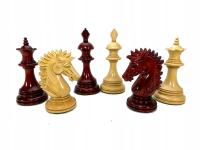 ROOGU Royal 4.5'' Luksusowy Set Figury Szachowe Drewno PADAUK Walizka Indie