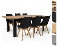 Раскладной стол 90x160 / 200 6 стульев цвета