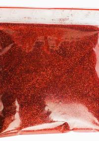 Brokat czerwony ozdobny sypki do farb ozdób rękodzieła 100 g POLSKI