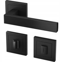 ЧЕРНАЯ ДВЕРНАЯ РУЧКА ERGO НАБОР С ПОМОЩЬЮ РОЗЕТКИ ТУАЛЕТ ВАННАЯ КОМНАТА БЕСПЛАТНО