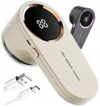 PRZENOŚNA ELEKTRYCZNA GOLARKA DO UBRAŃ USUWACZ KŁACZKÓW WYŚWIETLACZ LED USB