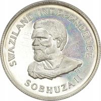 4.fur.SWAZILAND,20 CENTÓW 1968 NIEPODLEGŁOŚĆ proof