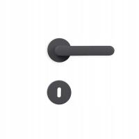 klamka ONE C05 tytanowa z rozetą na klucz COLOMBO DESIGN