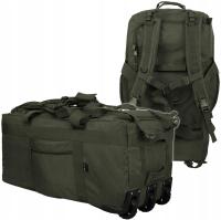 Военная сумка на колесиках рюкзак 2в1 Mil-Tec Combat Duffle Bag 118l зеленый