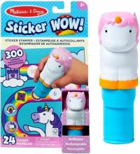 STICKER Melissa&Doug WOW STEMPELKI Z NAKLEJKAMI JEDNOROŻEC ZESTAW 300szt