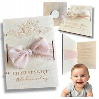 Деревянная открытка для крещения, персонализированная гравюра, сувенир для крещения