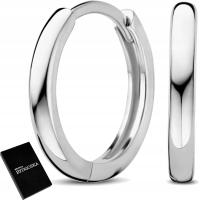 Srebrne kolczyki kółka kolczyki koła rodowane angielskie srebro próba 925