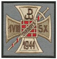 HAASTA - Naszywka z rzepem - Baon Chrobry II - Powstanie Warszawskie - haft