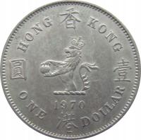 1776. Hongkong 1 Dolar 1970