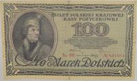 8.di.II RP, 100 Marek Polskich 1919 BE, St.3+