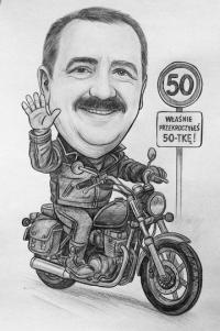 Karykatura A3 na prezent ze zdjęcia 1 osoba Ręcznie Rysowana Ołówkiem