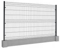 Ogrodzenie panelowe panel systemowy 3D 1,64x2,5m + podmurówka CZARNY