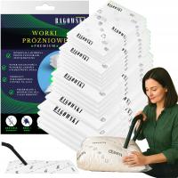 Worki próżniowe MEGA ZESTAW 17 szt na ubrania pościel DUŻE szczelne MOCNE