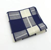 POSZETKA granatowa beżowa krata