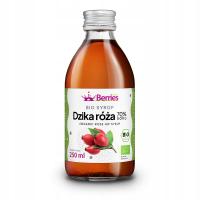 Syrop BIO dzika róża (70% BIO soku) ekologiczny syrop z dzikiej róży 250ml