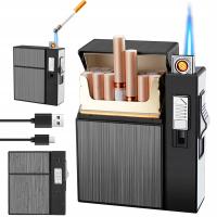 ZAPALNICZKA GAZOWA PAPIEROŚNICA 2W1, MIEŚCI 20 PAPIEROSÓW, ELEGANCKIE