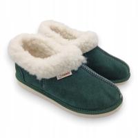 Bambosze Damskie Wełna Naturalna Ciepłe Wygodne Kapcie