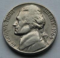 USA - 5 centów 1964 r. D - Jefferson Nickel