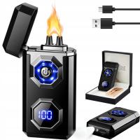 ZAPALNICZKA ELEKTRYCZNA 350MAH Z WYŚWIETLACZEM LED I LATARKĄ