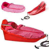 Сани со спинкой TOPO пристегнутый спальный мешок