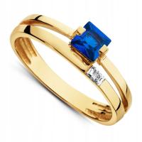 Сапфировое кольцо обручальное кольцо из золота 8K R. 8-23