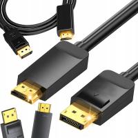 Кабель DISPLAYPORT к HDMI DP 2M 4K FULL HD ULTRA HD изображение аудио