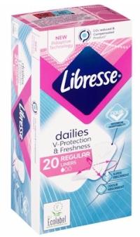 Libresse wkładki higieniczne Regular 20szt Dailies V-Protection & Freshness