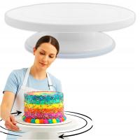 OBROTOWA PATERA DO TORTU Z SILIKONOWĄ PODSTAWĄ ANTYPOŚLIZGOWĄ 28CM