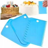 SZPATUŁKA ŁOPATKA DEKORATOR DO CIASTA TORTU NÓŻ SKROBAK SZPATUŁKI 3 SZT