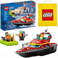 LEGO City 60373 пожарная лодка моторная лодка