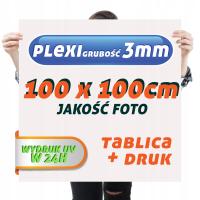 Druk UV PLEXI 3mm 100x100cm Tablica Szyld Plansza wydrukiem Płyta reklamowa