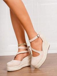 SHEIN BEŻOWE ESPADRYLE KOTURN OGJ S01__38