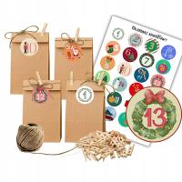 Kalendarz adwentowy DIY zrób to sam świąteczny EKO KALENDARZE zestaw XXL