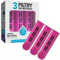 Набор из 3 фильтров картриджей для бутылки Dafi SOLID STEEL Soft Pink