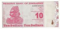 Zimbabwe - 10 Dollars - 2009 - P94 - St.1