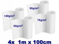 Flizelina do Wyszywania Haftu Różne grubości ZESTAW TESTOWY 4x 1m x100cm