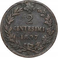 Włochy 2 centesimi 1897 S.