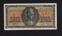 BANKNOT GRECJA -- 5000 DRACHM -- 1943 rok