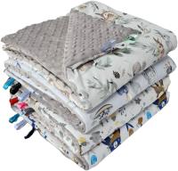 Kocyk Minky SZARY 75x100cm + różne wzory do wyboru