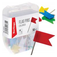 Pinezki flagi chorągiewki szpilki kolorowe 50 sztuk mapa długość igły 16mm