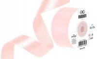 JASNORÓŻOWA WSTĄŻKA TASIEMKA SATYNOWA 38MM 23M SATYNA RÓŻOWA RÓŻ OZDABIANIE