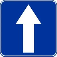 Znak D-3 Droga jednokierunkowa - Naklejka Folia